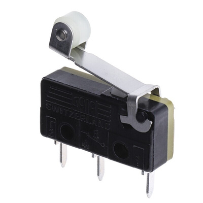 Saia-Burgess Roller Lever Micro Switch, PCB Terminal, 6 A @ 250 V ac, SPDT, IP40