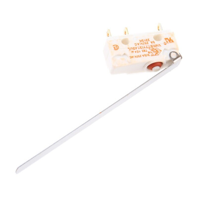 Saia-Burgess Long Hinge Lever Micro Switch, Solder Terminal, 5 A @ 250 V ac, SPDT, IP67