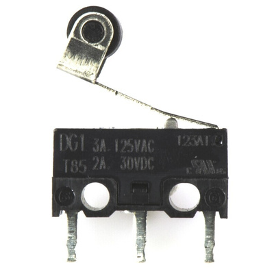 ZF Roller Lever Micro Switch, PCB Terminal, 3 A @ 125 V ac, SPDT