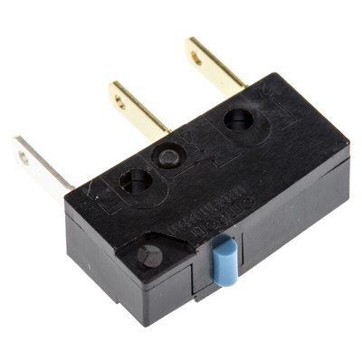 Omron Pin Plunger Subminiature Micro Switch, Tab Terminal, 5 A @ 125 V ac, SPDT, IP40