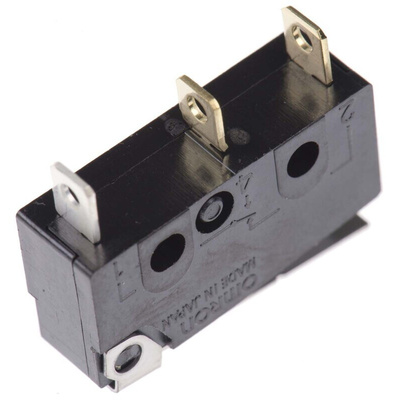 Omron Hinge Lever Subminiature Micro Switch, Solder Terminal, 5 A @ 125 V ac, SPDT, IP40