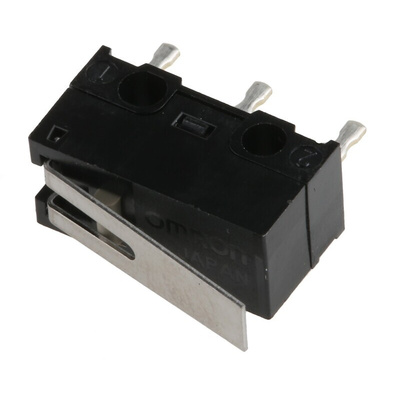 Omron Hinge Lever Micro Switch, PCB Terminal, 3 A @ 125 V ac, SPDT, IP40