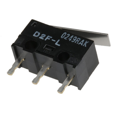 Omron Hinge Lever Micro Switch, PCB Terminal, 3 A @ 125 V ac, SPDT, IP40