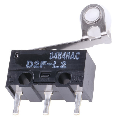 Omron Roller Lever Micro Switch, PCB Terminal, 3 A @ 125 V ac, SPDT, IP40