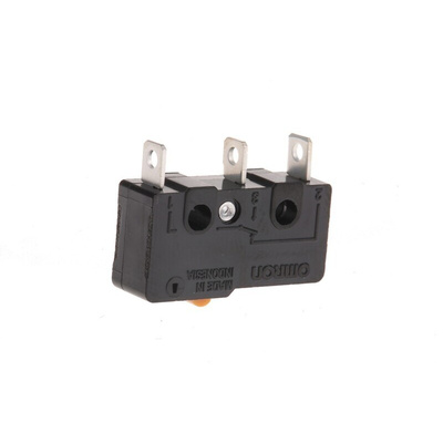 Omron Pin Plunger Micro Switch, Solder Terminal, 10.1 A @ 250 V ac, SPDT, IP40