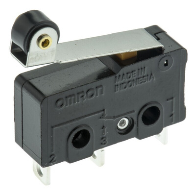Omron Roller Lever Micro Switch, Solder Terminal, 10.1 A @ 250 V ac, SPDT, IP40