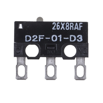 Omron Pin Plunger Micro Switch, Solder Terminal, 100 mA @ 30 V dc, SPDT, IP40