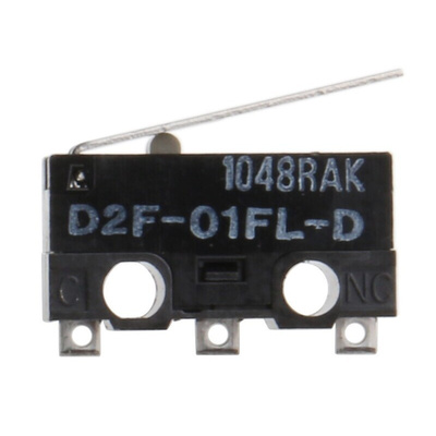 Omron Hinge Lever Micro Switch, Solder Terminal, 100 mA @ 30 V dc, SPDT, IP40