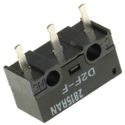 Omron Pin Plunger Micro Switch, PCB Terminal, 1 A @ 125 V ac, SPDT, IP40
