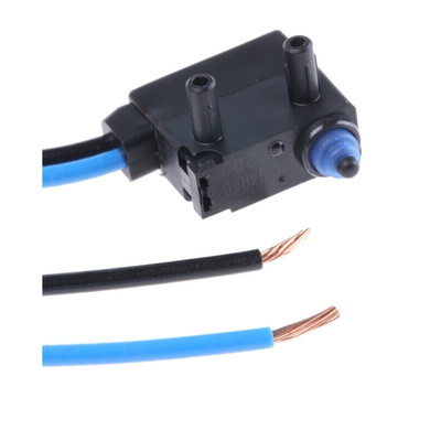 Omron Pin Plunger Micro Switch, Pre-wired Terminal, 2 A @ 12 V dc, SPST, IP67