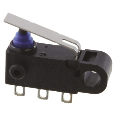 Omron Leaf Lever Micro Switch, Solder Terminal, 2 A @ 12 V dc, SPDT, IP67