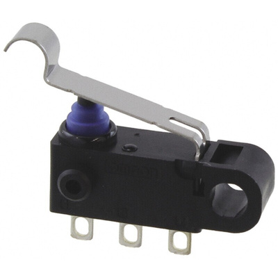 Omron Simulated Roller Lever Micro Switch, Solder Terminal, 2 A @ 12 V dc, SPDT, IP67