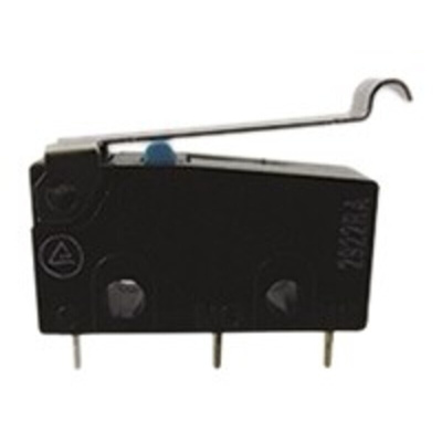 Omron Simulated Roller Lever Subminiature Micro Switch, PCB Terminal, 5 A @ 125 V ac, SPDT, IP40