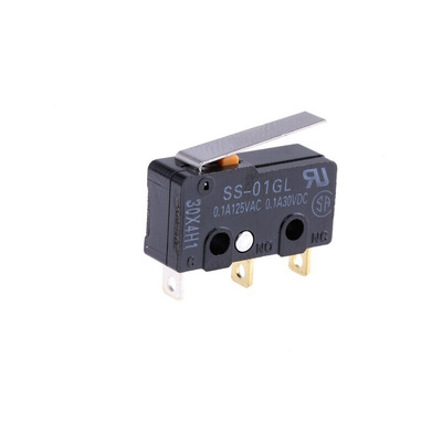 Omron Hinge Lever Micro Switch, Solder Terminal, 100 mA @ 30 V dc, SPDT, IP40