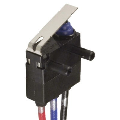 Omron Lever Micro Switch, Through Hole Terminal, 2 A @ 12 V dc, SPDT, IP67