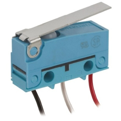 Panasonic Short Hinge Lever Micro Switch, Pre-wired Terminal, 2 A @ 30 V dc, SP-CO, IP67