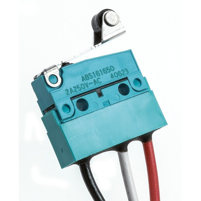 Panasonic Roller Lever Micro Switch, Pre-wired Terminal, 2 A @ 30 V dc, SP-CO, IP67