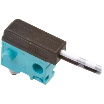 Panasonic Pin Plunger Micro Switch, Pre-wired Terminal, 100 mA @ 30 V dc, SPST, IP67