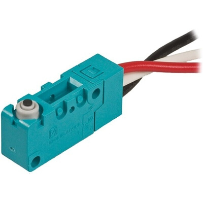 Panasonic Pin Plunger Micro Switch, Pre-wired Terminal, 3 A @ 250 V ac, SP-CO, IP67