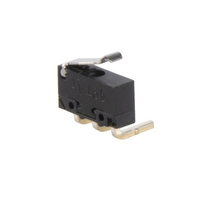 Panasonic Simulated Roller Lever Micro Switch, Right Angle PCB Terminal, 500 mA @ 30 V dc, SP-CO, IP40