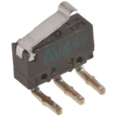 Panasonic Simulated Roller Lever Micro Switch, Left Angle PCB Terminal, 100 mA @ 30 V dc, SP-CO