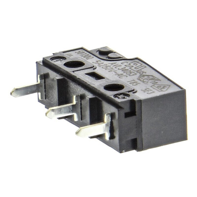 Panasonic Pin Plunger Micro Switch, PCB Terminal, 5 A @ 250 V ac, SP-CO