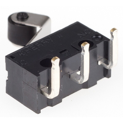 ZF Roller Lever Micro Switch, Left Angle PCB Terminal, 3 A @ 125 V ac, SPDT