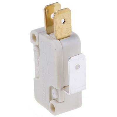 ZF Button Micro Switch, Tab Terminal, 16 A @ 250 V ac, SPDT