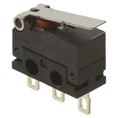 Omron Hinge Lever Micro Switch, Solder Lug Terminal, 100 mA @ 30 V dc, SP-CO, IP6X