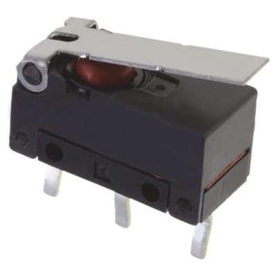 Omron Hinge Lever Micro Switch, Pc Pin Terminal, 100 mA @ 30 V dc, SP-CO, IP6X
