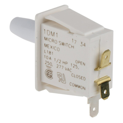 Honeywell Bullet Nose Plunger Micro Switch, Quick Connect Terminal, 10 A @ 277 V ac, SP-CO