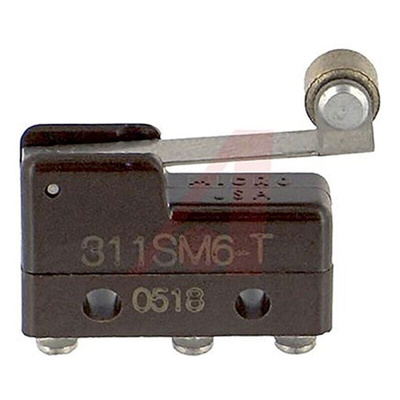 Honeywell Roller Lever Micro Switch, Solder Terminal, 5 A @ 250 V ac, SP-CO