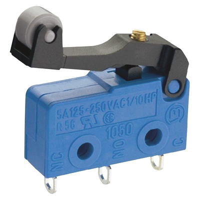 Marquardt Lever Micro Switch, Solder Terminal, 2 A @ 250 V ac, SP-CO, IP40