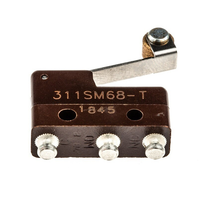 Honeywell Roller Lever Micro Switch, Solder Terminal, 1 A, SP-CO
