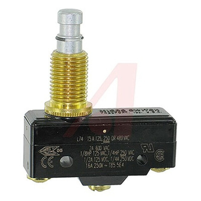 Honeywell Straight Lever Micro Switch, Solder Terminal, 15 A, SP-CO