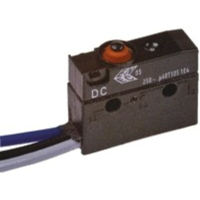ZF Button Micro Switch, Lead Terminal, 10 A @ 250 V ac, SP-CO, IP67