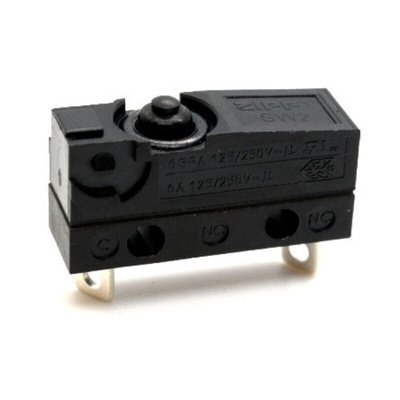 Zippy Snap Micro Switch, Solder Terminal, 6 A, SPSTNC, IP67