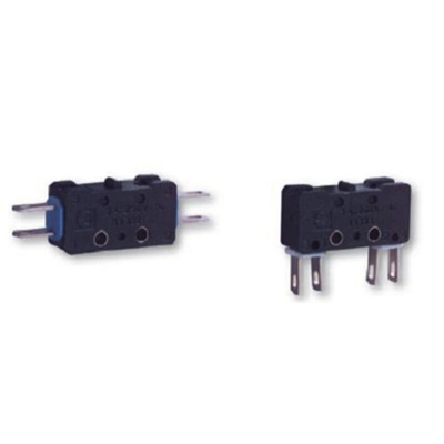 Crouzet Plunger Microswitch, PCB Straight Terminal, 6 A, SPDT, IP40