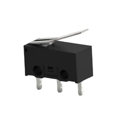 TE Connectivity Lever Snap Action Micro Switch, PCB Terminal, 0.1A at 30VDC, SPDT
