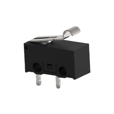 TE Connectivity Lever Snap Action Micro Switch, PCB Terminal, 0.1A at 30VDC, SPST