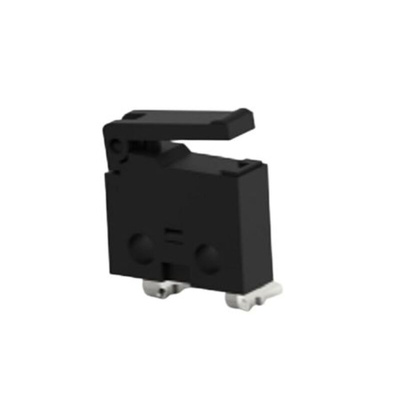 TE Connectivity Lever Snap Action Micro Switch, Right Angle PCB Terminal, 0.5A at 30VDC, SPST