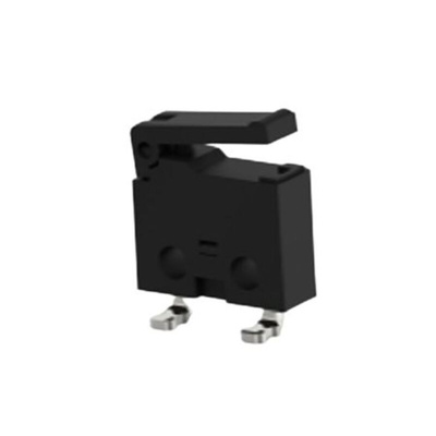 TE Connectivity Lever Snap Action Micro Switch, Left Angle PCB Terminal, 0.5A at 30VDC, SPST