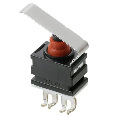 Omron Hinge Lever Subminiature Micro Switch, PCB Straight Terminal, 1 mA, SPST, IP67