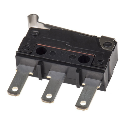 Omron Simulated Roller Lever Micro Switch, Tab Terminal, 100 mA @ 30 V dc, SPDT, IP67