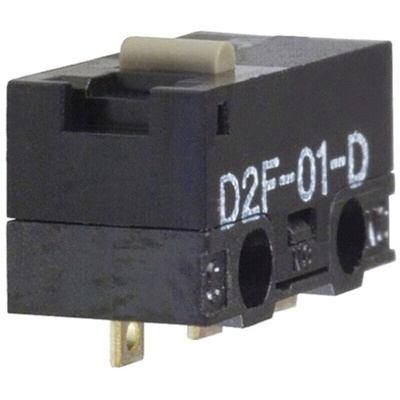 Omron Pin Plunger Micro Switch, Solder Terminal, 3 A @ 125 V ac, SPDT, IP40