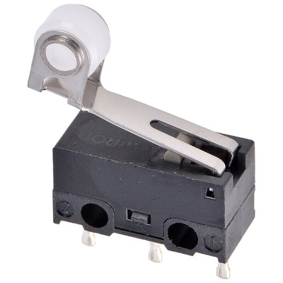 Omron Roller Lever Micro Switch, PCB Terminal, 1 A @ 125 V ac, SPDT, IP40