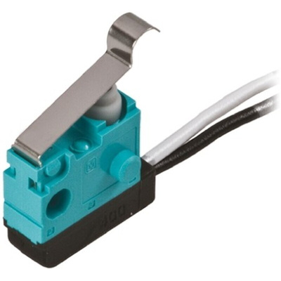 Panasonic Simulated Roller Lever Micro Switch, Pre-wired Terminal, 100 mA @ 30 V dc, SPST, IP67
