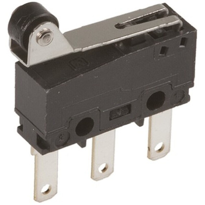 Panasonic Roller Lever Micro Switch, Tab Terminal, 3 A @ 250 V ac, SP-CO