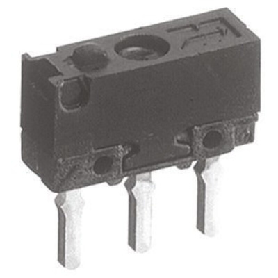 Panasonic Pin Plunger Micro Switch, PCB Terminal, 500 mA @ 30 V dc, SP-CO