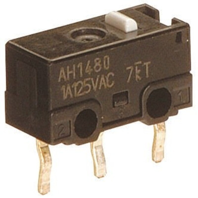 Panasonic Pin Plunger Micro Switch, PCB Terminal, 1 A @ 30 V dc, SPDT